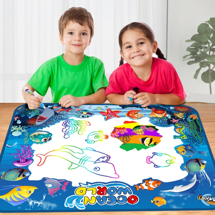 Tappetino per graffiti magici ad acqua 100x80 cm blu