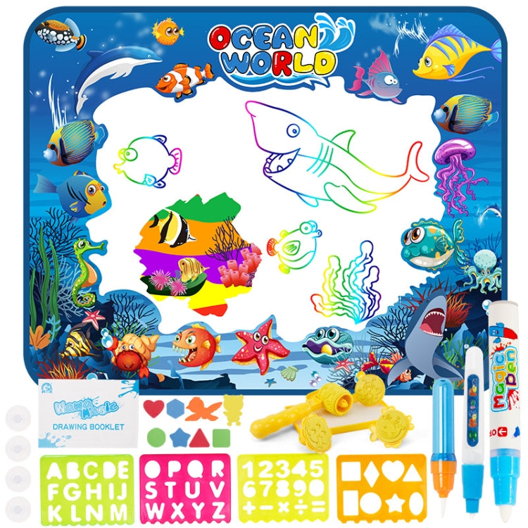 Tappetino per graffiti magici ad acqua 100x80 cm blu
