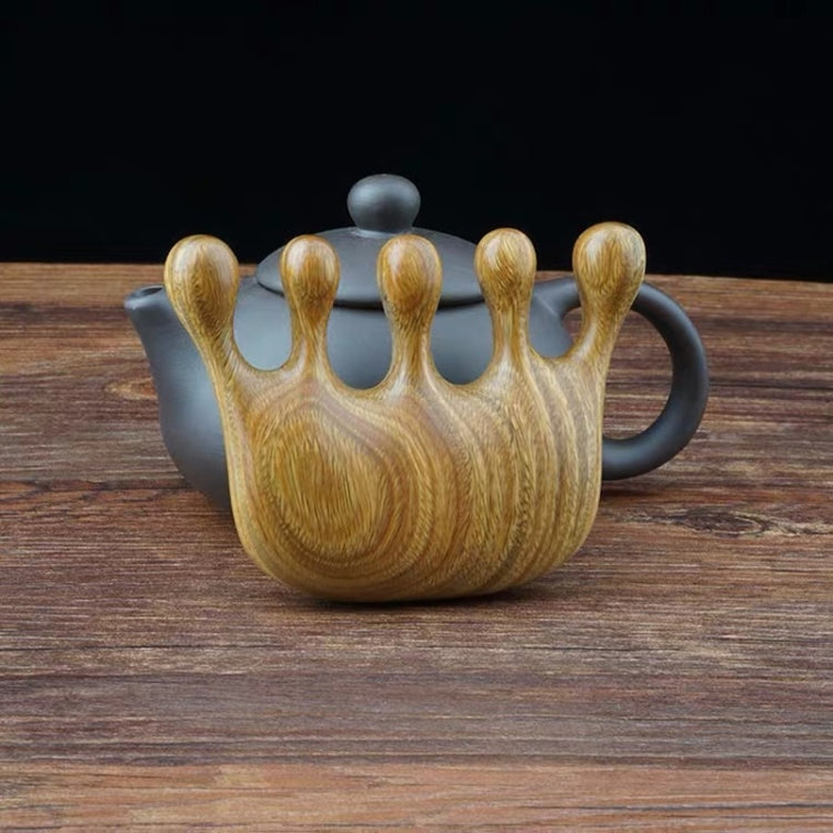 Pettine da massaggio in legno di sandalo verde, 8x6cm