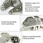 Cerniera a farfalla Accessori per navi in acciaio inossidabile 316, 70 x 68mm