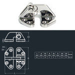 Cerniera a farfalla Accessori per navi in acciaio inossidabile 316, 70 x 68mm