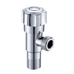 Valvola ad angolo di trafilatura galvanica da 2 pezzi in acciaio inossidabile con doppia uscita, maniglia singola, doppio controllo, 1 ingresso e 2 uscite, Plated, Drawing, Three Round Plated Cold Water, Three Round Plated Hot Water                    ...
