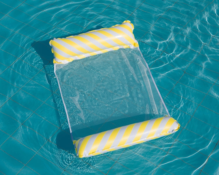 Poltrona gonfiabile su acqua Schienale pieghevole Letto galleggiante Fila galleggiante gonfiabile, Stile:, Striped Double(Dark Blue), Diagonal Stripes (Yellow), Diagonal Stripes (Light Blue), Diagonal Stripes (Green), Diagonal Stripes (Rose Red)