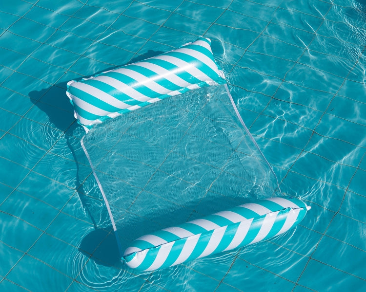 Poltrona gonfiabile su acqua Schienale pieghevole Letto galleggiante Fila galleggiante gonfiabile, Stile:, Striped Double(Dark Blue), Diagonal Stripes (Yellow), Diagonal Stripes (Light Blue), Diagonal Stripes (Green), Diagonal Stripes (Rose Red)