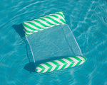 Poltrona gonfiabile su acqua Schienale pieghevole Letto galleggiante Fila galleggiante gonfiabile, Stile:, Striped Double(Dark Blue), Diagonal Stripes (Yellow), Diagonal Stripes (Light Blue), Diagonal Stripes (Green), Diagonal Stripes (Rose Red)