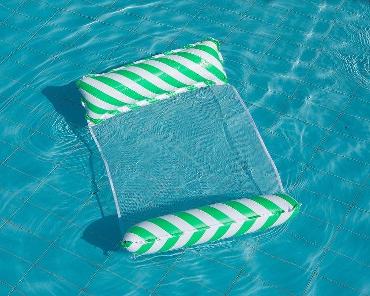 Poltrona gonfiabile su acqua Schienale pieghevole Letto galleggiante Fila galleggiante gonfiabile, Stile:, Striped Double(Dark Blue), Diagonal Stripes (Yellow), Diagonal Stripes (Light Blue), Diagonal Stripes (Green), Diagonal Stripes (Rose Red)