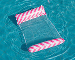 Poltrona gonfiabile su acqua Schienale pieghevole Letto galleggiante Fila galleggiante gonfiabile, Stile:, Striped Double(Dark Blue), Diagonal Stripes (Yellow), Diagonal Stripes (Light Blue), Diagonal Stripes (Green), Diagonal Stripes (Rose Red)