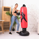 Ispessito Fitness Adulti Bambini Verticale Gonfiabile Colonna da boxe senza bicchiere Gonfiabile Venting Angry Boxing Sandbag, 1.6m Yellow, 1.6m Red, 1.6m Black