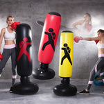 Ispessito Fitness Adulti Bambini Verticale Gonfiabile Colonna da boxe senza bicchiere Gonfiabile Venting Angry Boxing Sandbag, 1.6m Yellow, 1.6m Red, 1.6m Black