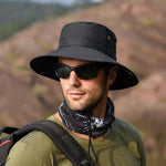 Cappello da sole per esterni Escursionismo Cappello da pescatore con protezione solare traspirante a tesa larga, Khaki, Black, Navy, Beige, Green Gray, Dark Gray, Brown