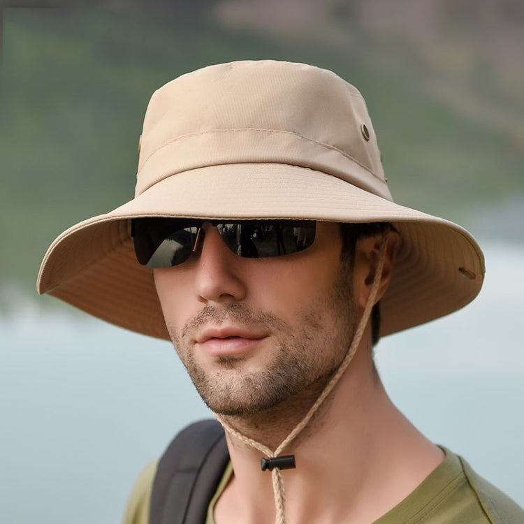 Cappello da sole per esterni Escursionismo Cappello da pescatore con protezione solare traspirante a tesa larga, Khaki, Black, Navy, Beige, Green Gray, Dark Gray, Brown