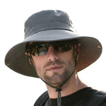 Cappello da sole per esterni Escursionismo Cappello da pescatore con protezione solare traspirante a tesa larga, Khaki, Black, Navy, Beige, Green Gray, Dark Gray, Brown