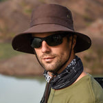 Cappello da sole per esterni Escursionismo Cappello da pescatore con protezione solare traspirante a tesa larga, Khaki, Black, Navy, Beige, Green Gray, Dark Gray, Brown
