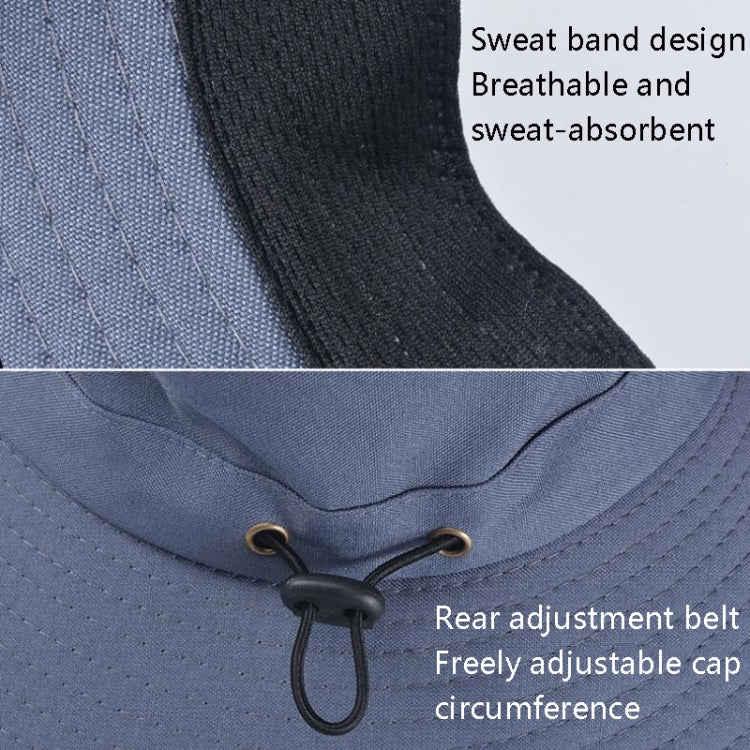 Cappello da sole per esterni Escursionismo Cappello da pescatore con protezione solare traspirante a tesa larga, Khaki, Black, Navy, Beige, Green Gray, Dark Gray, Brown