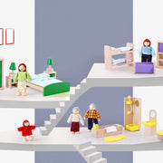 Onshine Fai finta di giocare con scene di giochi di ruolo fai-da-te Accessori per mobili in legno, stile:, Family Doll, Master Bedroom, Children Room, Bathroom, Kitchen, Living Room