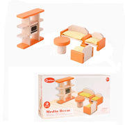Onshine Fai finta di giocare con scene di giochi di ruolo fai-da-te Accessori per mobili in legno, stile:, Family Doll, Master Bedroom, Children Room, Bathroom, Kitchen, Living Room