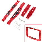 Immersione Dual Handheld Grip Staffa Stabilizzatore Estensione Telefono Morsetto Fotocamera Rig Cage Custodia subacquea per GoPro HERO9/8/7, Red, Black, Red Bracket + Shutter, Black Bracket + Shutter