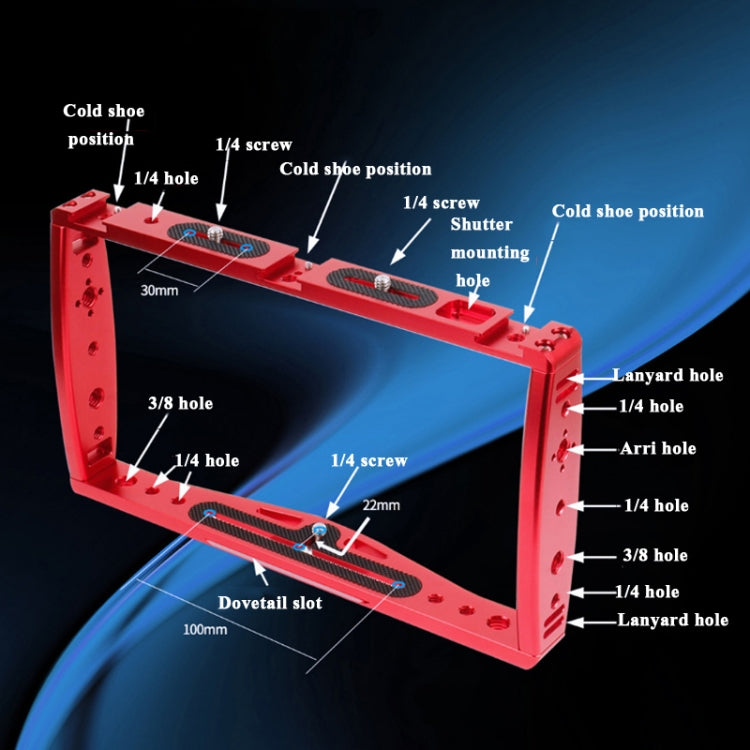 Immersione Dual Handheld Grip Staffa Stabilizzatore Estensione Telefono Morsetto Fotocamera Rig Cage Custodia subacquea per GoPro HERO9/8/7, Red, Black, Red Bracket + Shutter, Black Bracket + Shutter