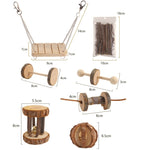 Giocattolo per criceti Coniglio per animali domestici Porcellino d'India Pappagallo Gioca a rettificare i giocattoli di legno, 10 PCS / Set, 12 PCS / Set, 15 PCS / Set, 9 PCS / Set, 11 PCS / Set
