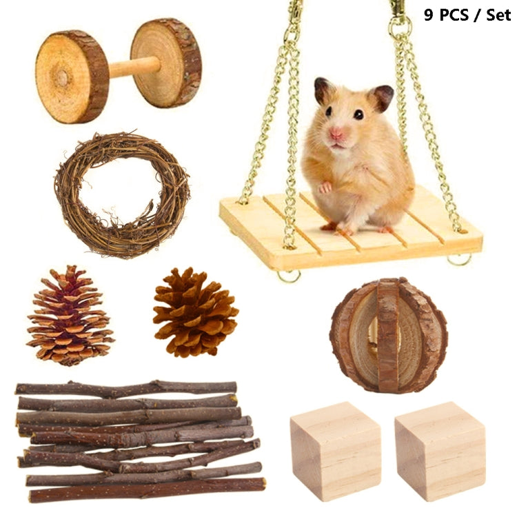 Giocattolo per criceti Coniglio per animali domestici Porcellino d'India Pappagallo Gioca a rettificare i giocattoli di legno, 10 PCS / Set, 12 PCS / Set, 15 PCS / Set, 9 PCS / Set, 11 PCS / Set