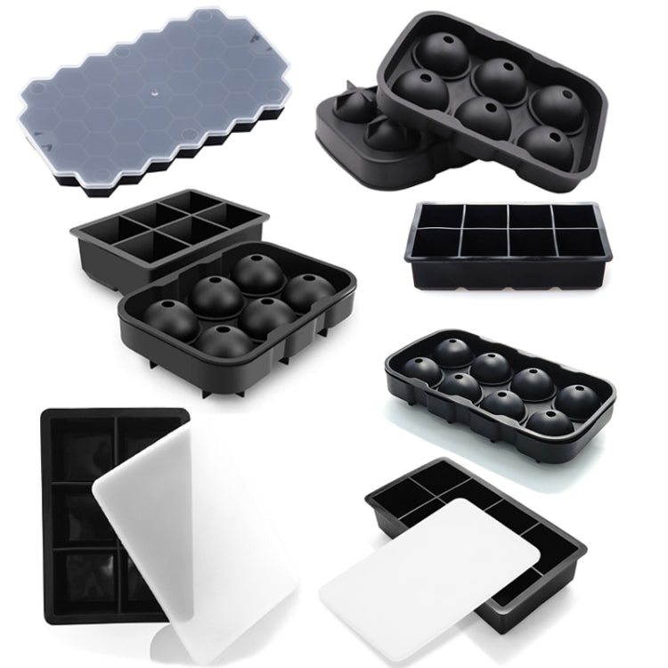 Stampo per vaschetta per ghiaccio in silicone per whisky da 2 pezzi, specifica:, 6 Grid Round, 6 Grid Square Cover, 8 Grid Square Cover, 8 Grid Round, 4 Grid Skull, 4 Square Cover, 37 Grid Honeycomb Cover, 13 Grid Honeycomb Cover, 15 Grid Square Cover ...