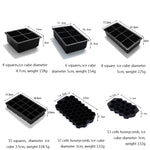 Stampo per vaschetta per ghiaccio in silicone per whisky da 2 pezzi, specifica:, 6 Grid Round, 6 Grid Square Cover, 8 Grid Square Cover, 8 Grid Round, 4 Grid Skull, 4 Square Cover, 37 Grid Honeycomb Cover, 13 Grid Honeycomb Cover, 15 Grid Square Cover ...