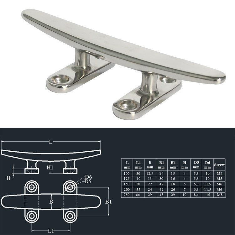 316 in acciaio inossidabile per impieghi gravosi con bullone piatto ad artiglio per motoscafi, accessori per navi, 100mm 4inch, 125mm 5inch, 150mm 6inch, 200mm 8inch, 250mm 10inch