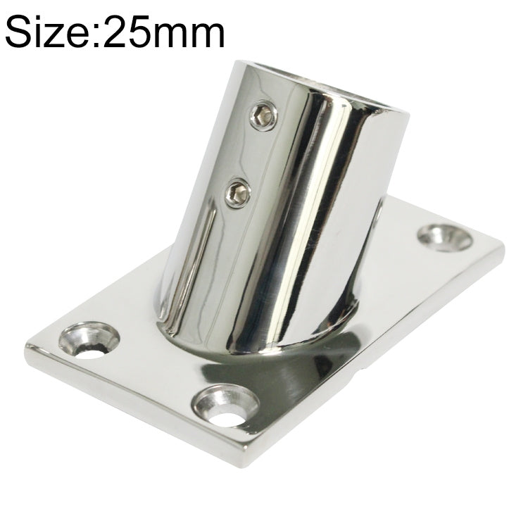 Addensare ferramenta per barche marine con base in tubo quadrato a 60 gradi in acciaio inossidabile 316, specifiche:, 22mm, 25mm