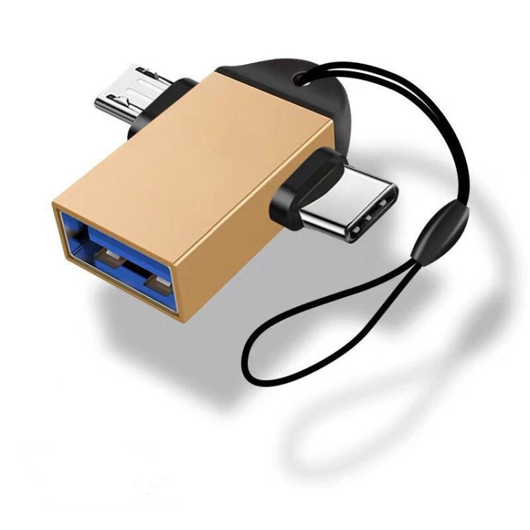 Adattatore OTG USB 3.0 femmina a USB-C e Micro USB maschio
