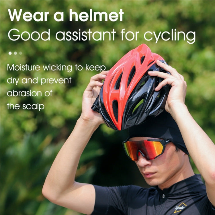 West Biking YP0201294 Cappello estivo in seta di ghiaccio Equitazione Cappuccio antivento Cappuccio fodera per casco traspirante e ad asciugatura rapida, Ice Silk Hat Riding Cap(Black), Ice Silk Hat Riding Cap(Gray)