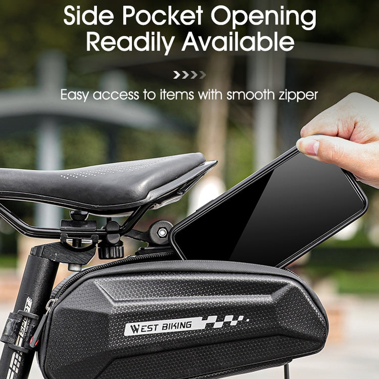 West Biking Borsa posteriore da bicicletta Borsa rigida per bicicletta Borsa con staffa a sgancio rapido Borsa posteriore in silicone antiscivolo di grande capacità, YP0707262