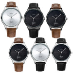 YAZOLE 503 Orologio al quarzo da uomo con quadrante semplice modello linea