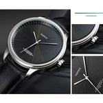 YAZOLE 503 Orologio al quarzo da uomo con quadrante semplice modello linea