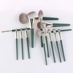 Strumenti di bellezza per pennelli per trucco con manico in legno morbido, 14 PCS Brush, With Strap Brush Bag, With Brush Bucket