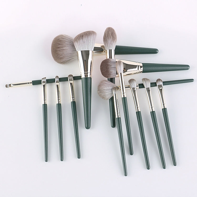 Strumenti di bellezza per pennelli per trucco con manico in legno morbido, 14 PCS Brush, With Strap Brush Bag, With Brush Bucket