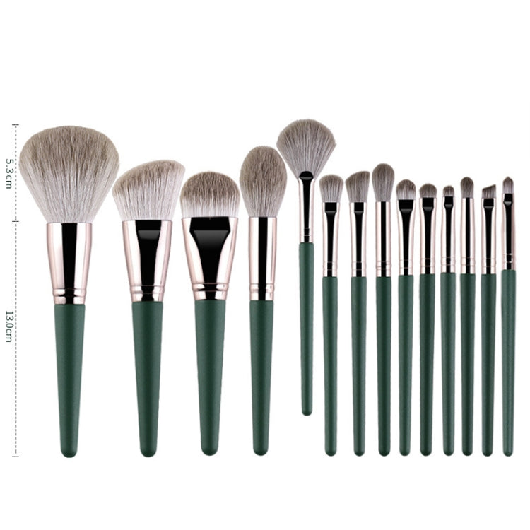 Strumenti di bellezza per pennelli per trucco con manico in legno morbido, 14 PCS Brush, With Strap Brush Bag, With Brush Bucket