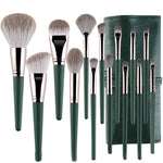 Strumenti di bellezza per pennelli per trucco con manico in legno morbido, 14 PCS Brush, With Strap Brush Bag, With Brush Bucket