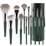 Strumenti di bellezza per pennelli per trucco con manico in legno morbido, 14 PCS Brush, With Strap Brush Bag, With Brush Bucket