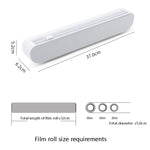 Taglierina per pellicola trasparente a ventosa Scatola di taglio regolabile per involucro di plastica per uso domestico, Suction Cup Cling Film Cutter