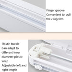 Taglierina per pellicola trasparente a ventosa Scatola di taglio regolabile per involucro di plastica per uso domestico, Suction Cup Cling Film Cutter