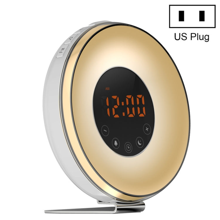 Sveglia con luce notturna simulata all'alba e al tramonto con radio FM, US Plug, EU Plug, UK Plug, AU Plug