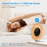 Sveglia con luce notturna simulata all'alba e al tramonto con radio FM, US Plug, EU Plug, UK Plug, AU Plug