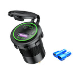 Caricabatterie USB modificato per auto moto nave PD impermeabile + ricarica rapida QC3.0, Blue Light With Terminal, Red Light With Terminal, Green Light With Terminal, Blue Light With 60cm Line, Red Light With 60cm Line, Green Light With 60cm Line