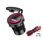 Caricabatterie USB modificato per auto moto nave PD impermeabile + ricarica rapida QC3.0, Blue Light With Terminal, Red Light With Terminal, Green Light With Terminal, Blue Light With 60cm Line, Red Light With 60cm Line, Green Light With 60cm Line