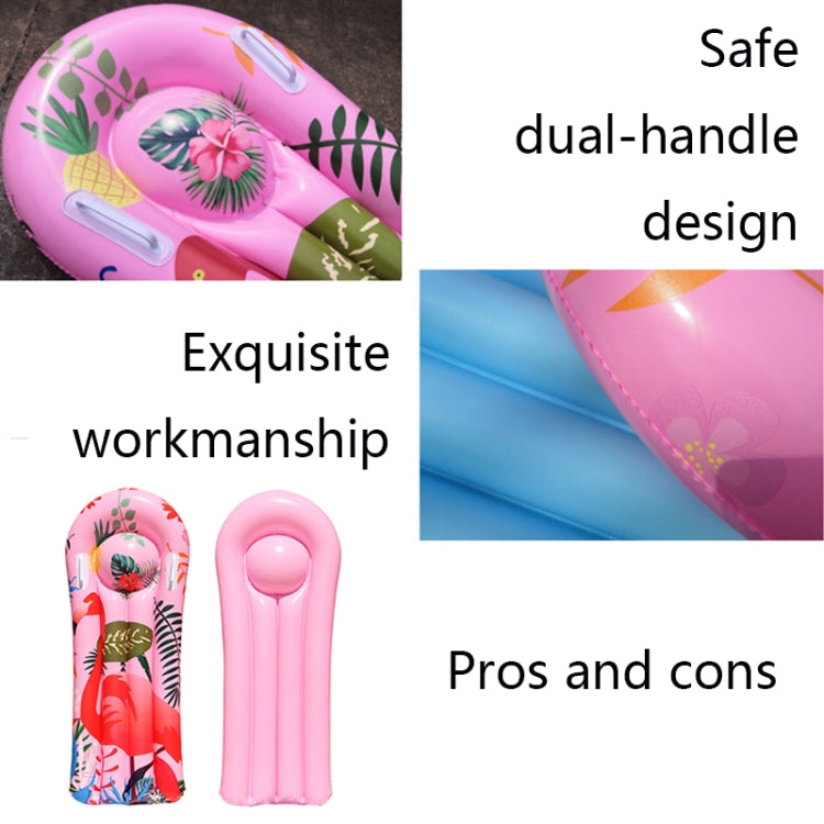 Tavola da surf gonfiabile per bambini in acqua con bordo di galleggiabilità in PVC modello animale del fumetto, 117x54cm