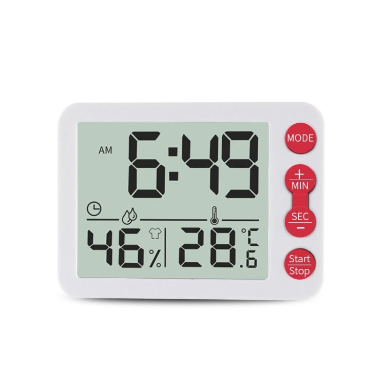 Termometro e igrometro per interni multifunzionali Sveglia con grande schermo Timer elettronico per il conto alla rovescia della cucina