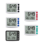 Termometro e igrometro per interni multifunzionali Sveglia con grande schermo Timer elettronico per il conto alla rovescia della cucina
