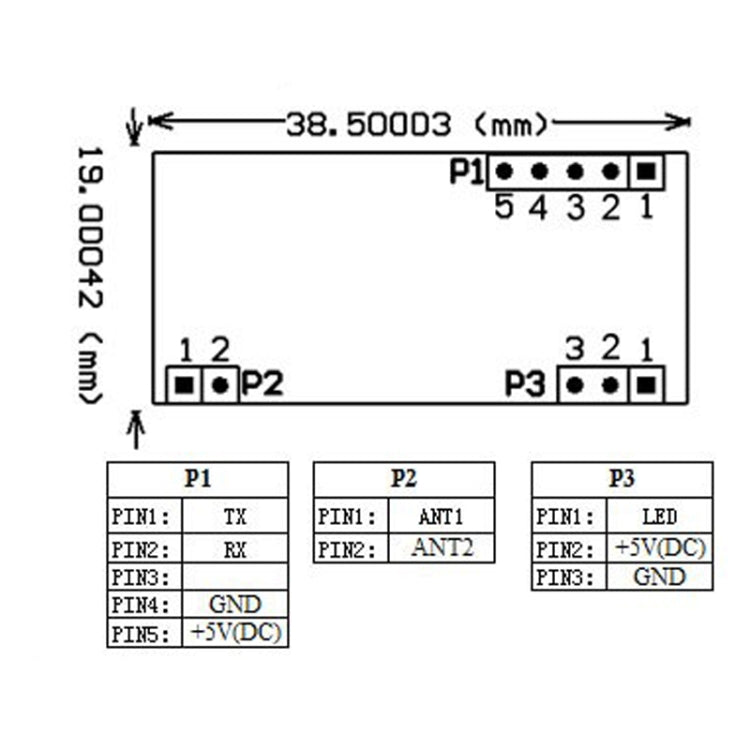 Modulo lettore RFID 125kHz con porta seriale TTL RS232