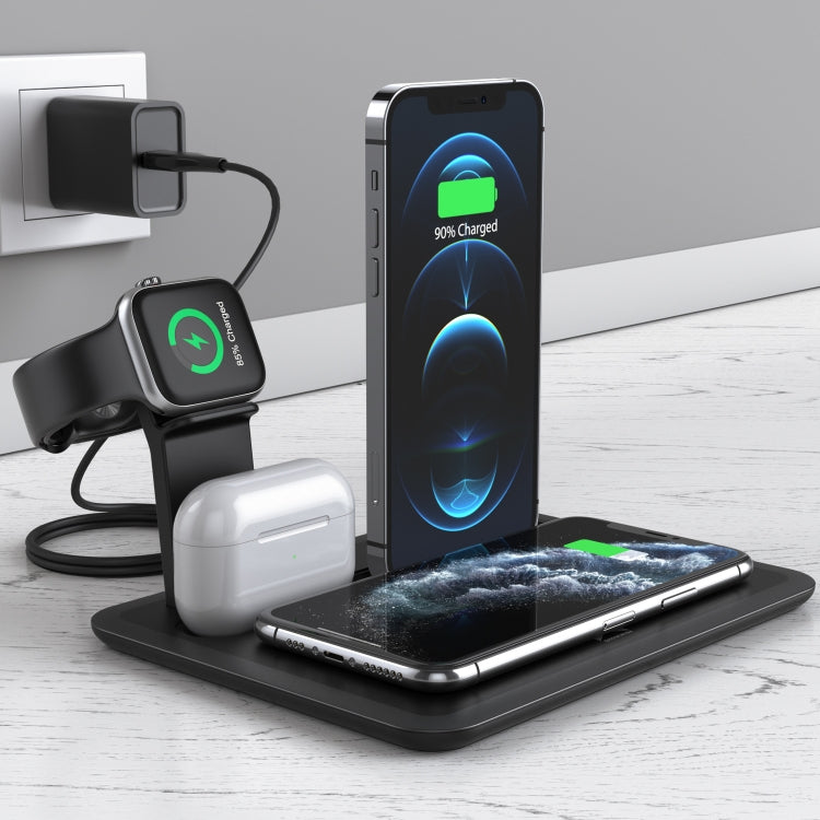 Base di ricarica wireless 4 in 1 per smartphone compatibili