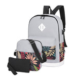 Zaino di ricarica USB per studenti con zaino casual stile college 3 in 1